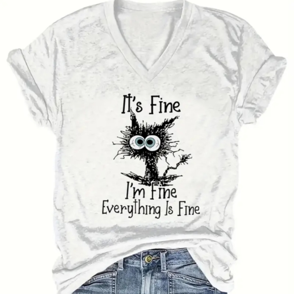 Polyester, XL (12) IT'S FINE, I'M FINE ...NWOT
